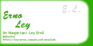 erno ley business card